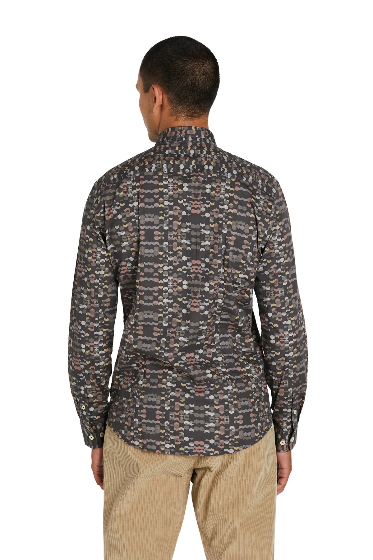 Camicia Uomo con Stampa 3D e Collo Italiano