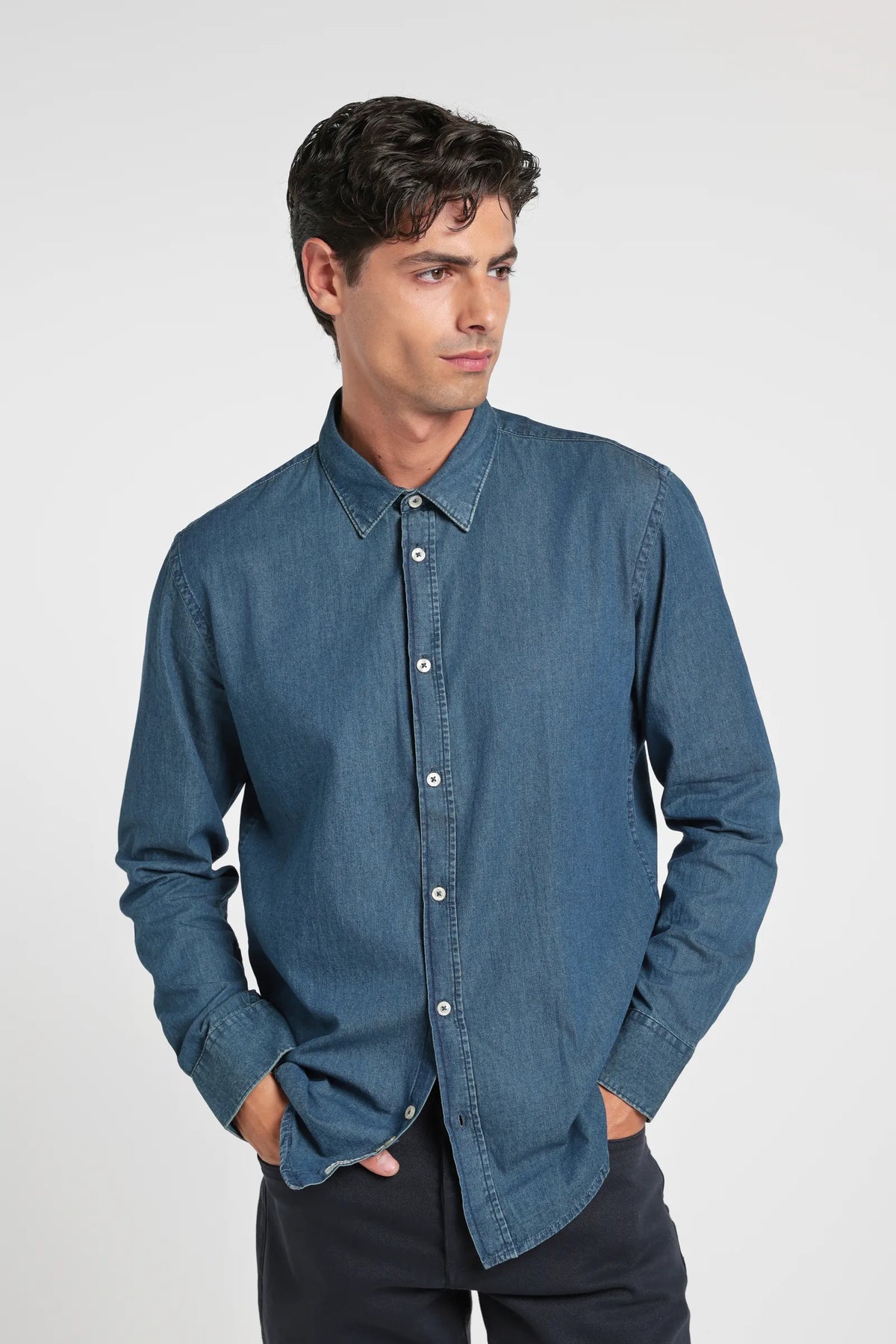 Camicia in Denim Regular Fit