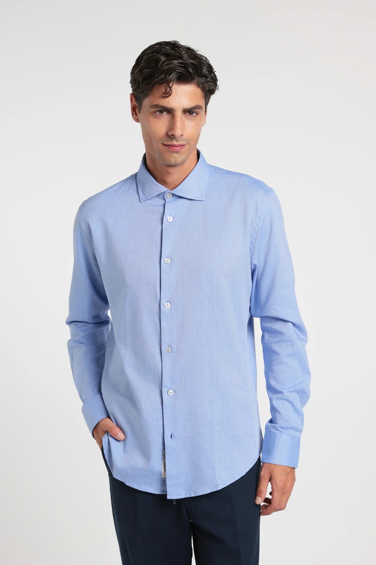 Camicia in Twill di Cotone Regular Fit