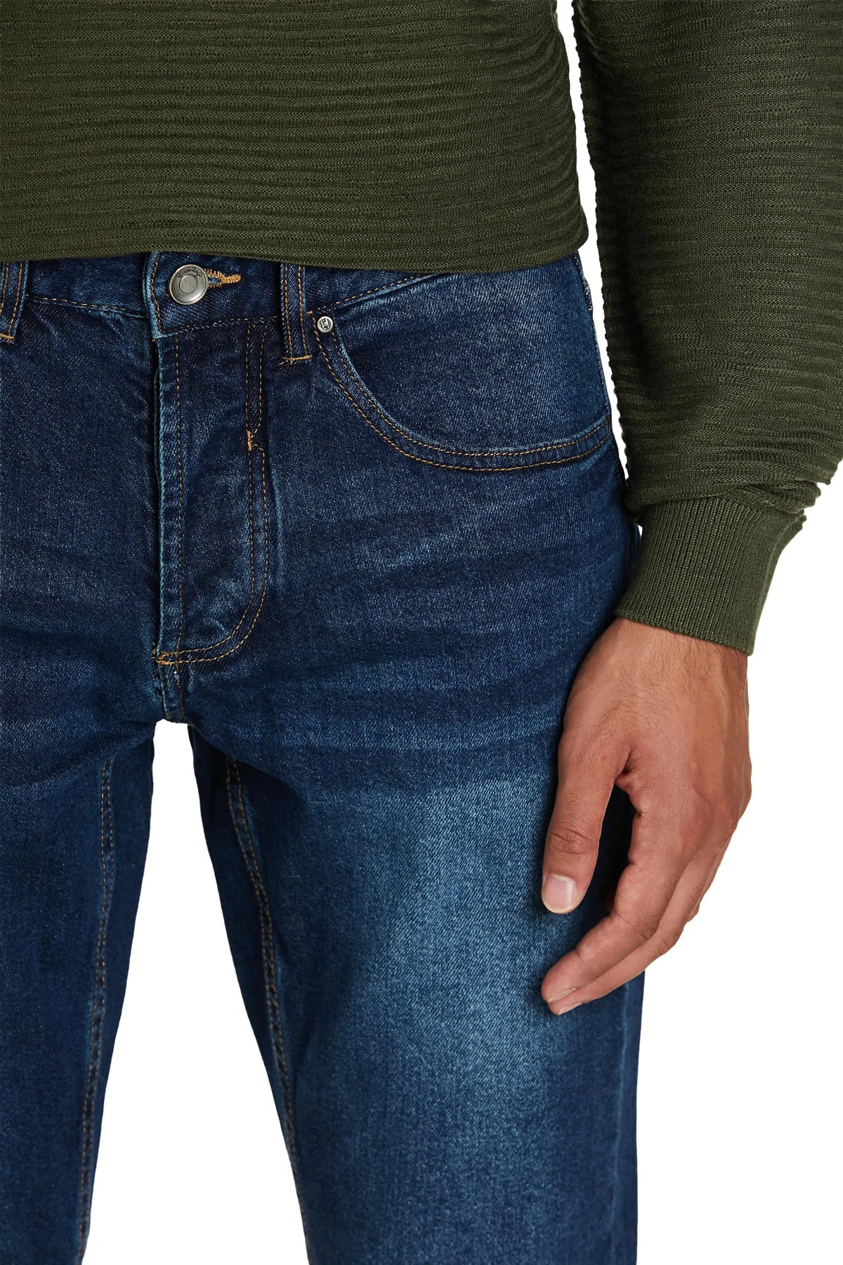 Jeans 5 tasche #colore_blu scuro