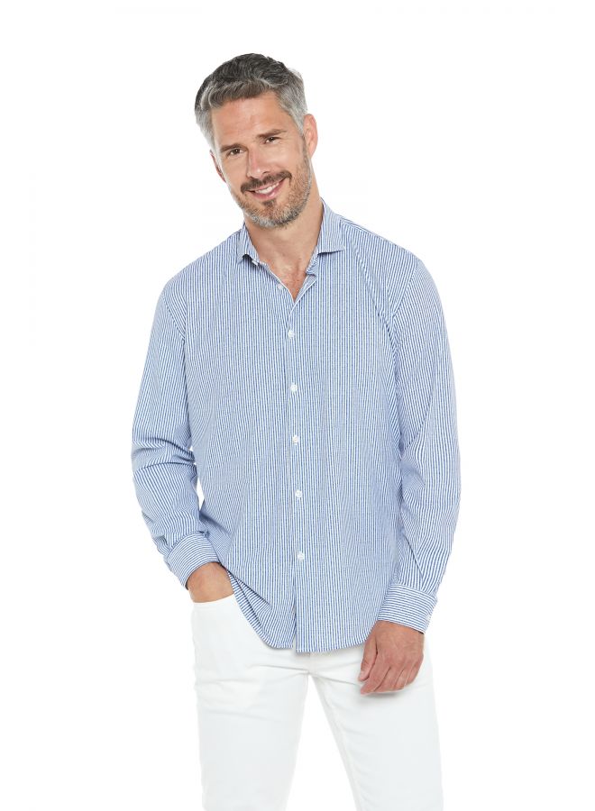 Vendita Camicia no stiro a righe da uomo online Hermitage Uomo