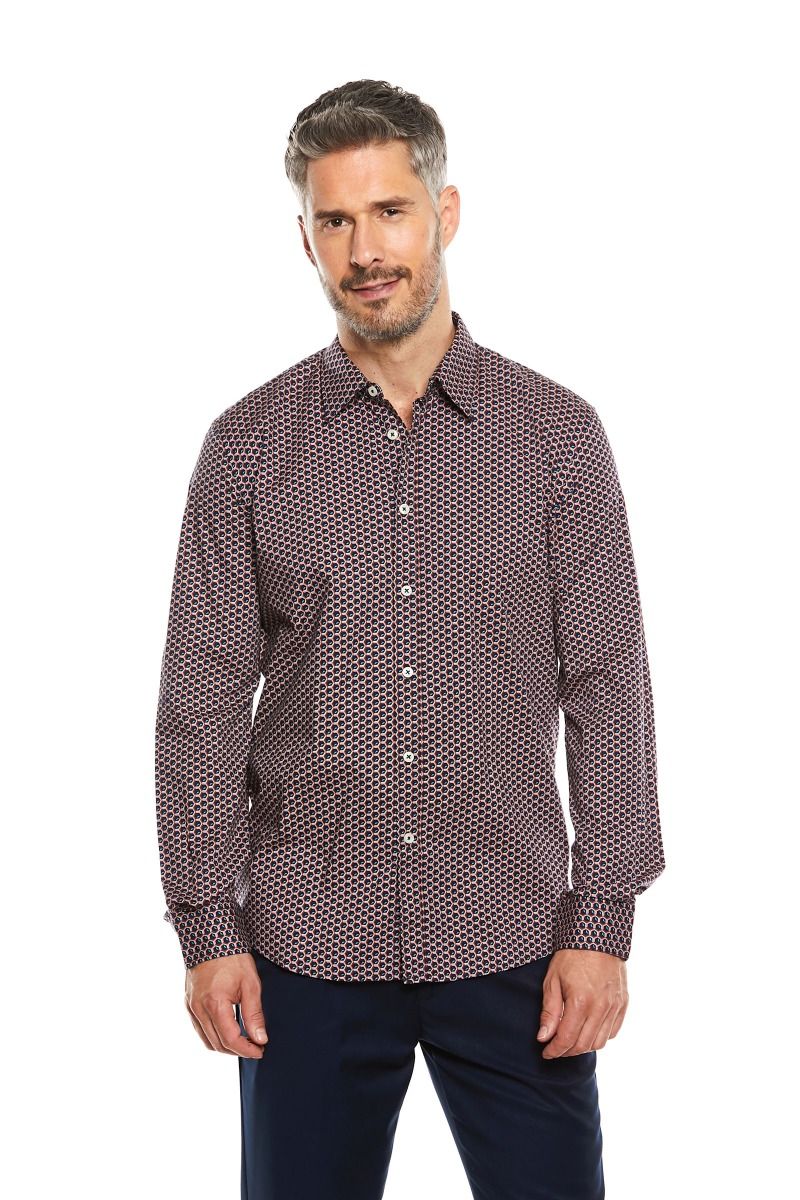 Camicia uomo a fantasia geometrica